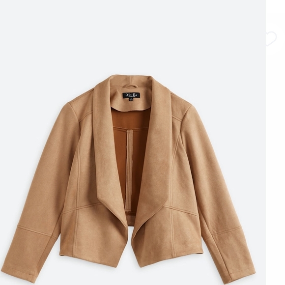 Elegant Tan Women's Blazer by Miss K - Picture 1 of 6
